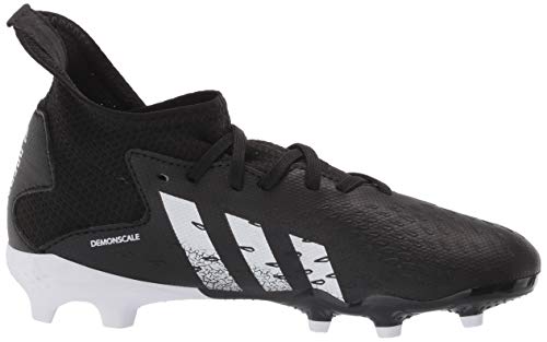 adidas Firm Ground Predator Freak .3 Soccer Shoe (boys) Black/White/Black 6 Big Kid