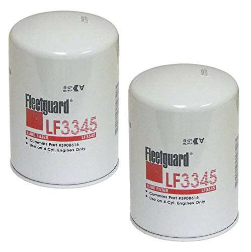 LF3345 Fleetguard Lube, Spin-On (Pack of 2) Replaces Donaldson P558616, Baldwin BT247, Bobcat 1992368