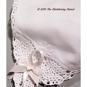 Angel Lace Christening Handkerchief Bonnet