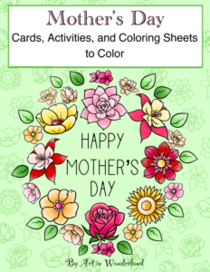 mother's day cards, activities, and coloring sheets to color