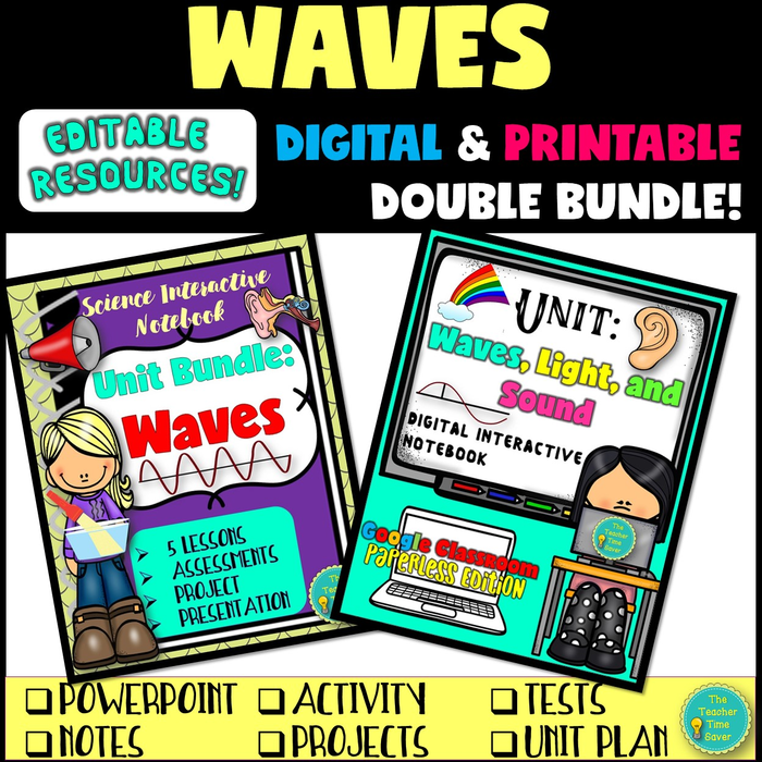 Waves: Light and Sound Interactive Notebook | Physical Science Curriculum