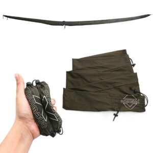 onewind tarp sleeve 12ft, camping rain fly snakeskin for tarp easy storage and display, lightweight and breathable for outdoor camping, hiking and backpacking, 6ft×2pieces, od green