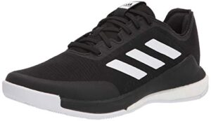 adidas women's crazyflight volleyball shoe, black/white/black, 8