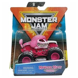 monster jam 2020 spin master 1:64 diecast monster truck with wristband: ruff crowd monster mutt poodle
