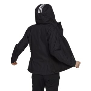 adidas womens Basic 3-Stripes RAIN.RDY Jacket Black X-Large