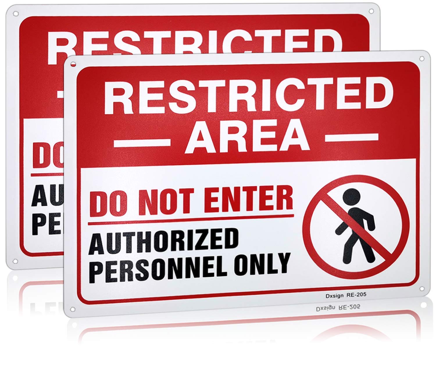 No Access Sign,Restricted Area Sign,Authorized Personnel Only,10x14 Inch Rust Free Aluminum, UV Ink Printing,Indoor or Outdoor Use for Home and Business(2-Pack)