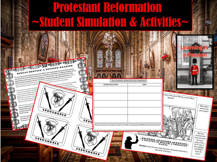 Protestant Reformation ~Student Simulation & Activities~