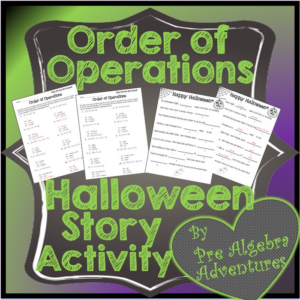 order of operations halloween silly story