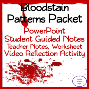 forensics bloodstain patterns no prep packet