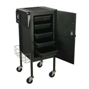 salon spa beauty hairdressing rolling trolley cart with 5 drawers storage cart