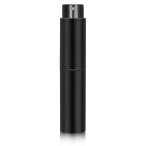 10ml portable refillable perfume empty spray bottle upgraded perfume atomizer with funnel filler and refill pump for outdoor traveling (black)