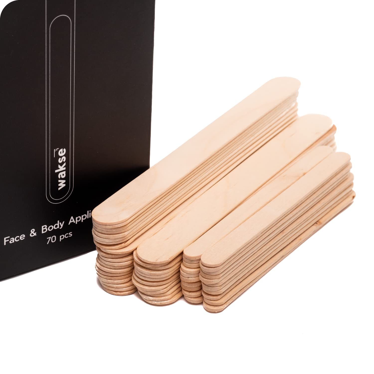 wakse Face & Body Applicator Set 70pcs Wooden