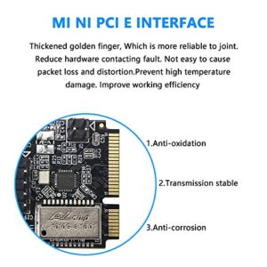 SinLoon Mini PCI-E Gigabit Ethernet Card PCI-Express Network Card 10/100/1000Mbps Drive-Free RJ45 LAN NIC Card for Desktop PC