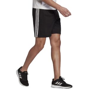 adidas,mens,3-stripes french terry shorts,black/white,medium