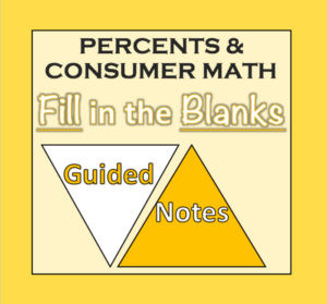 guided math notes - percents in the real world