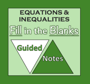 guided math notes - linear equations & inequalities