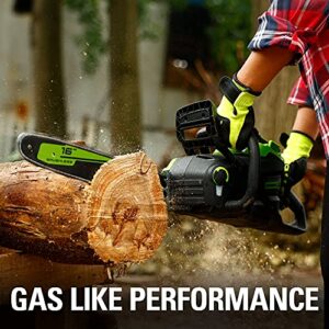 Greenworks 80V 16" Brushless Cordless Chainsaw (Great For Tree Felling, Limbing, Pruning, and Firewood / 75+ Compatible Tools), 2.5Ah Battery and Charger Included