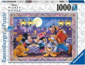 ravensburger disney mickey mouse: mosaic mickey 1000 piece jigsaw puzzle for adults - every piece is unique, softclick technology means pieces fit together perfectly