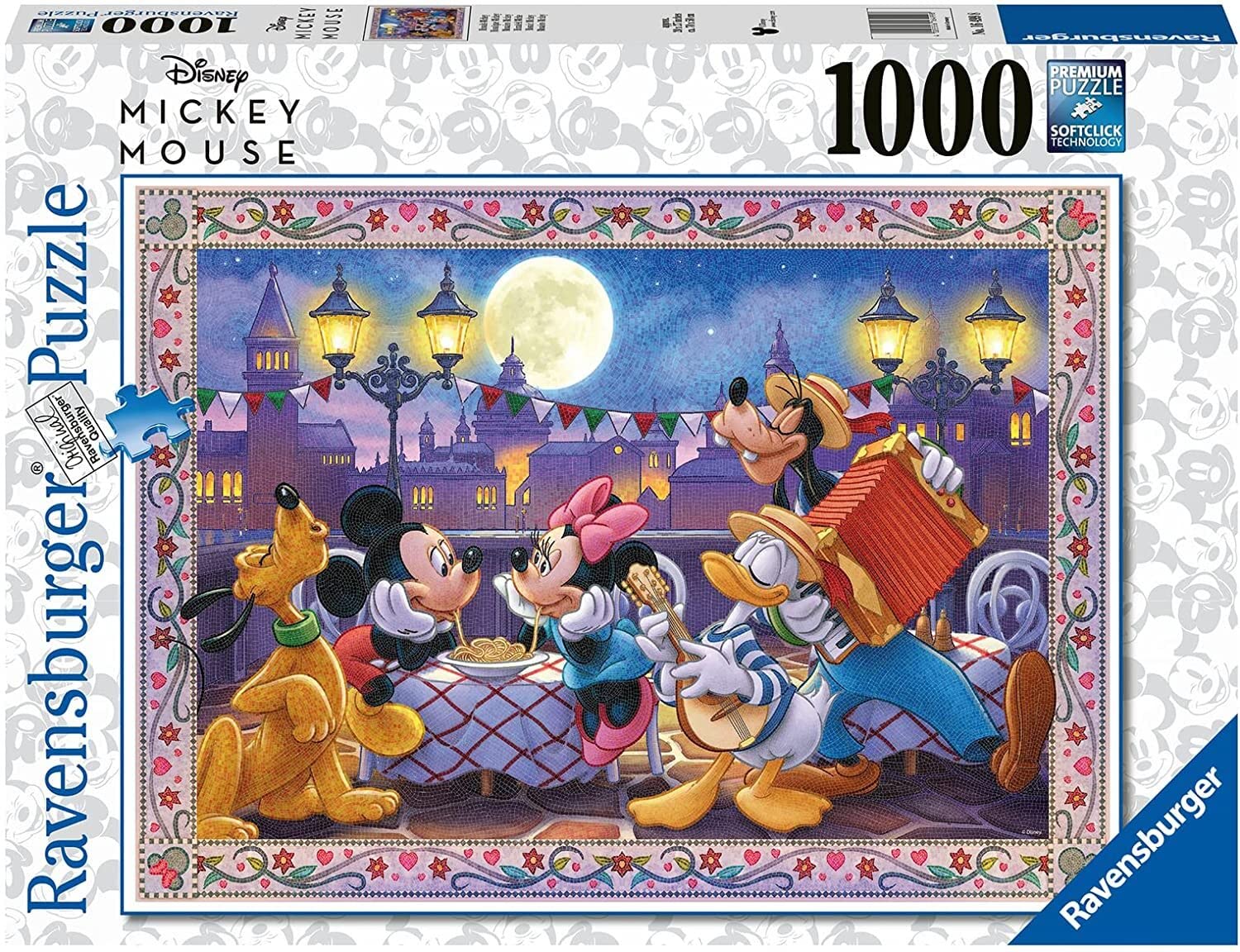 Ravensburger Disney Mickey Mouse: Mosaic Mickey 1000 Piece Jigsaw Puzzle for Adults - Every Piece is Unique, Softclick Technology Means Pieces Fit Together Perfectly