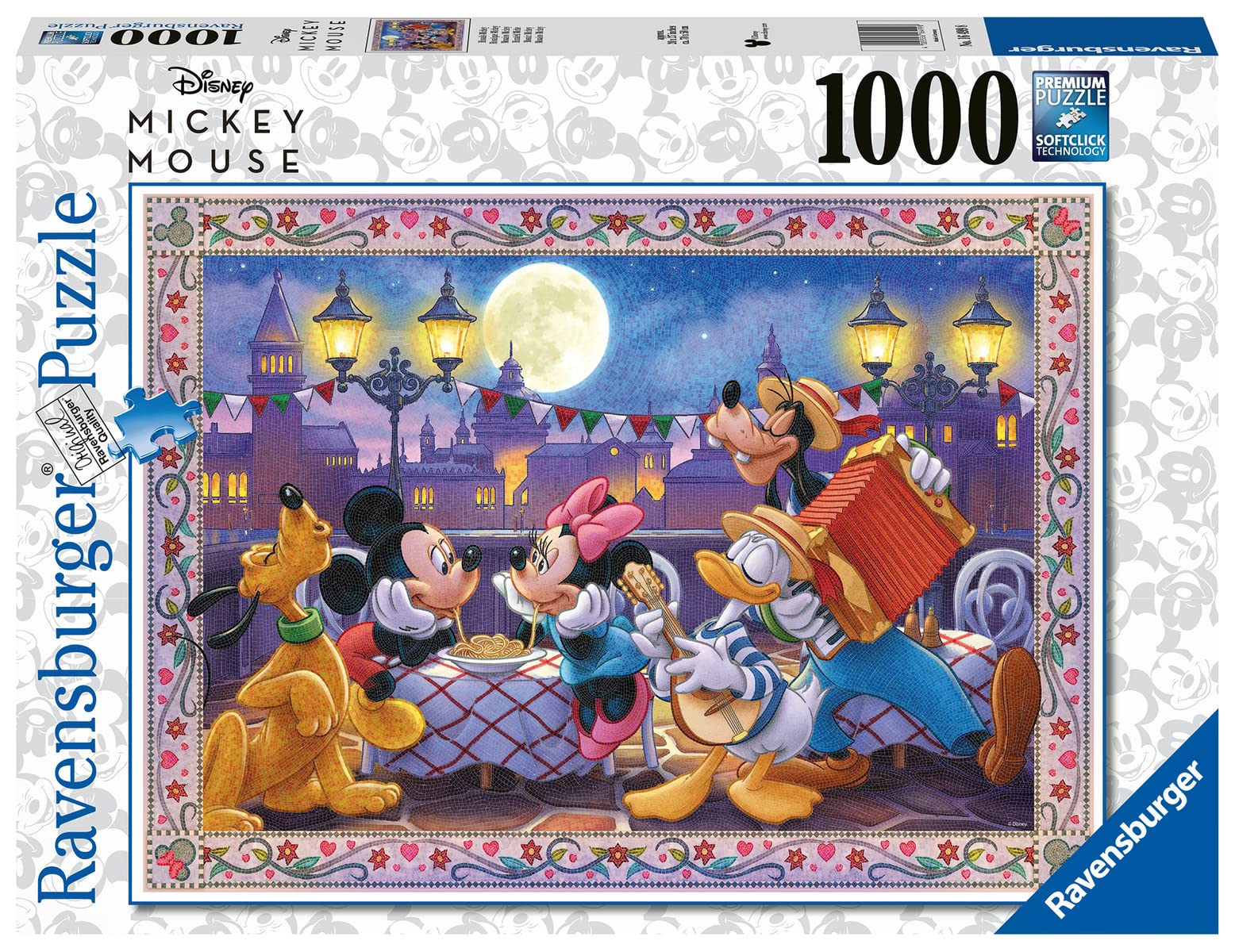 Ravensburger Disney Mickey Mouse: Mosaic Mickey 1000 Piece Jigsaw Puzzle for Adults - Every Piece is Unique, Softclick Technology Means Pieces Fit Together Perfectly