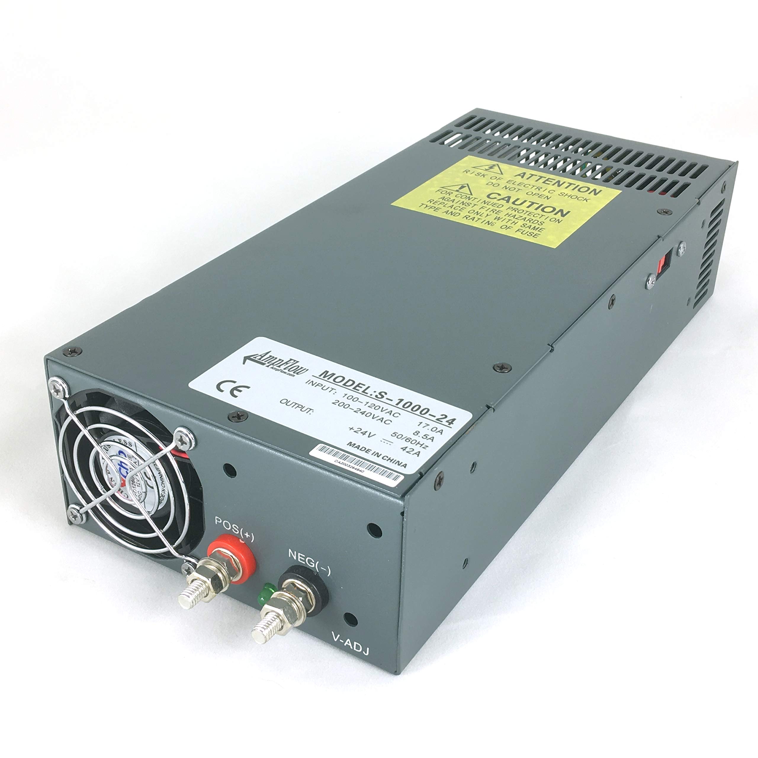 AmpFlow S-1000-24 1000W, 42A, 24V DC Power Supply