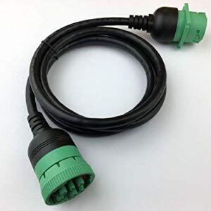 Type 2 J1939 Male to Female Extension Cable Full 9pin 20AWG 6Ft for Truck Freightliner Code Reader