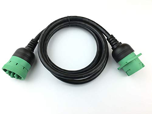 Type 2 J1939 Male to Female Extension Cable Full 9pin 20AWG 6Ft for Truck Freightliner Code Reader