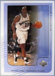 2002 upper deck collector's club #nba20 michael jordan nba basketball trading card washington wizards
