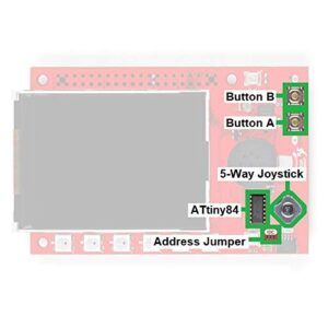 SparkFun Top pHAT for Raspberry Pi - Supports Machine Learning Voice Control Onboard Microphone & Speaker Two programmable Buttons & Joystick RGB LEDs Offswitch for Rpi 2.4" TFT LCD Display