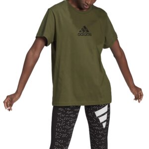 adidas womens Brand Icons Tee Wild Pine Medium