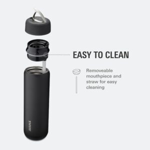 Avana Beckridge Stainless Steel Double Wall Insulated Water Bottle, 32-Ounce, Onyx