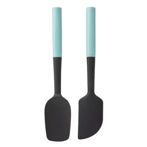 kitchenaid kq437ohaqa universal spatula set, 2-piece, aqua