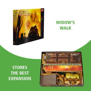 TowerRex Board Game Organizer for Betrayal at House on The Hill Board Game, Widow's Walk Expansion, Betrayal at The House on The Hill 2nd Ed boardgame Components, Tokens, Cards