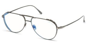 tom ford blue block eyeglasses tf5658b 008 gunmetal 56mm ft5658