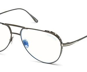 Tom Ford Blue Block Eyeglasses TF5658B 008 Gunmetal 56mm FT5658