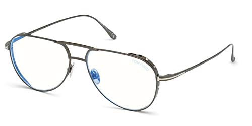 Tom Ford Blue Block Eyeglasses TF5658B 008 Gunmetal 56mm FT5658