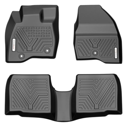 YITAMOTOR Floor Mats Compatible with 2015-2019 Ford Explorer Without 2nd Row Center Console, Custom Fit Floor Liners 1st & 2nd Row All- Weather Protection, Black