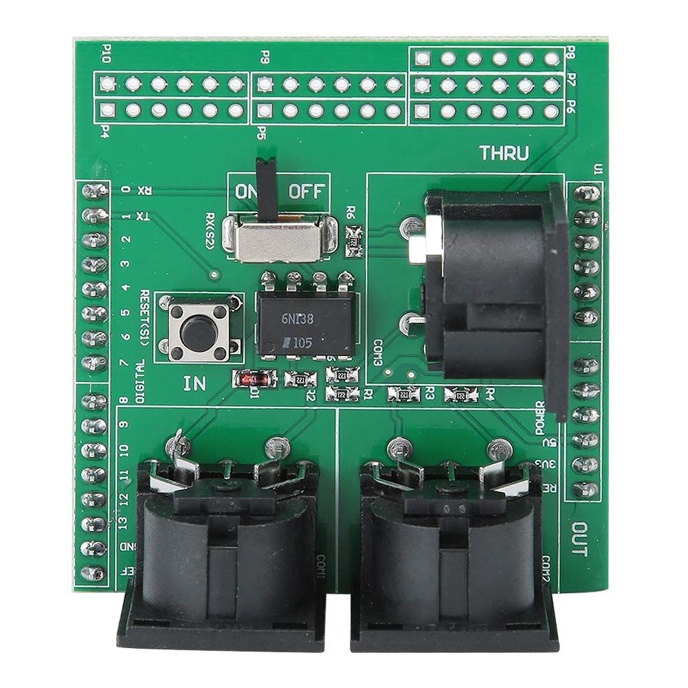 MIDI Board for R3 AVI PIC Digital Interface Adapter,MIDI IN/MIDI OUT/MIDI THRU Ports,RUN/PGM Switch