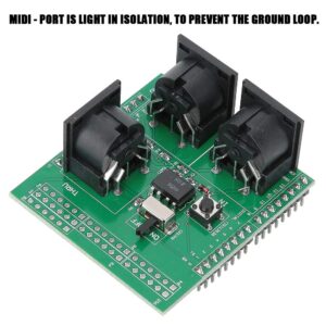 MIDI Board for R3 AVI PIC Digital Interface Adapter,MIDI IN/MIDI OUT/MIDI THRU Ports,RUN/PGM Switch