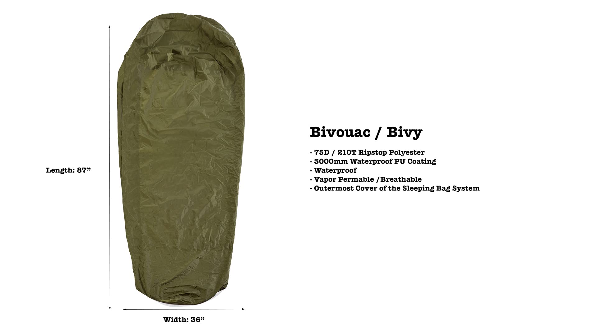 OmniCore Designs Mil-Spec 6-pc. Mummy Modular Sleeping Bag System 30F to -30F