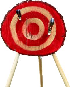 lj's log targets 16" throwing knife target axe throwing target 16” x 4.5” x 4.5’ sturdy, real wood, throwing knives target board, ax throwing target, throwing axe target, knife throwing target board