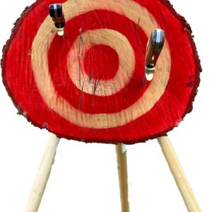 LJ's Log Targets 16" Throwing Knife Target Axe Throwing Target 16” x 4.5” x 4.5’ sturdy, real wood, throwing knives target board, ax throwing target, throwing axe target, knife throwing target board