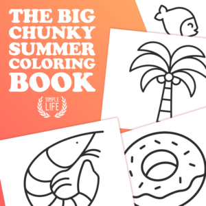 the big chunky summer coloring book – 30 printable summer coloring sheets