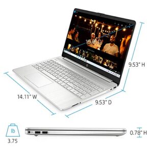 HP 15 Laptop, AMD Ryzen 7 3700U Processor, 8 GB RAM, 256 GB SSD, HD Display, Windows 10 Home (15-ef0022nr, Natural Silver)