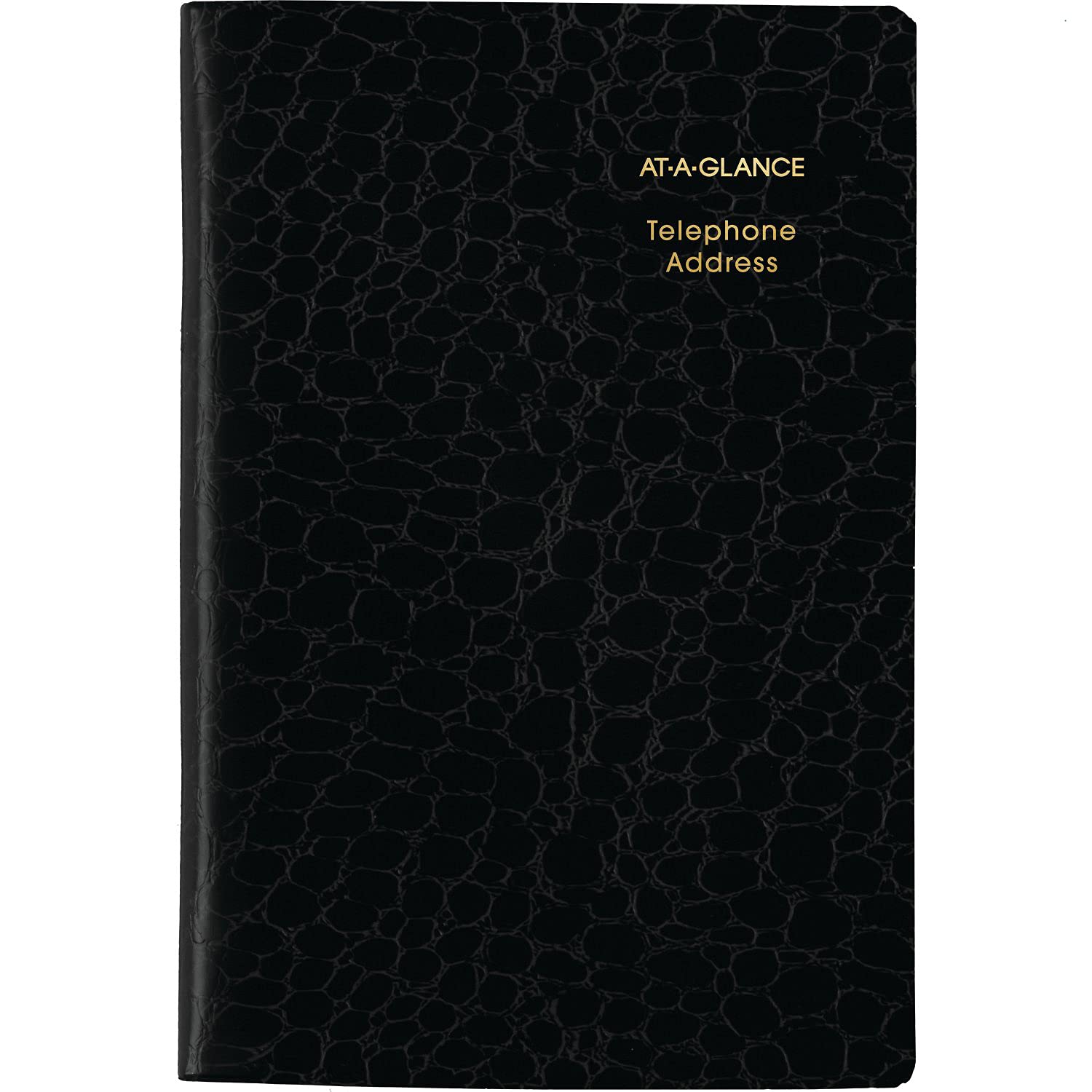 AT-A-GLANCE Telephone & Address Book, 600+ Entries, 4" x 6", Designer, Black (8040205)