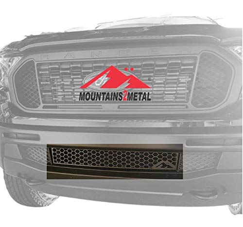 Mountains2Metal “Honeycomb” Edition Powder Coated Black Bumper Grille Insert Fits 2019+ Ford Ranger M2M #200-10-1