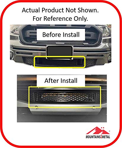 Mountains2Metal “Honeycomb” Edition Powder Coated Black Bumper Grille Insert Fits 2019+ Ford Ranger M2M #200-10-1