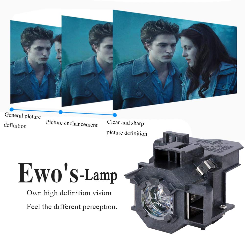 EWO'S LP42 Replacement Projector Lamp for ELPLP42/V13H010L42 Epson Powerlite 83+ 83C 83 83H 410W 822P 822+ 83V+ EMP-83H EX90 Lamp Bulb Replacement