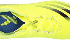 adidas Boy's X GHOSTED.4 Soccer Shoe, Solar Yellow/Black/Team Royal Blue, 5.5 Big Kid