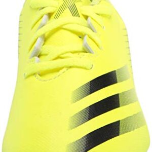 adidas Boy's X GHOSTED.4 Soccer Shoe, Solar Yellow/Black/Team Royal Blue, 5.5 Big Kid